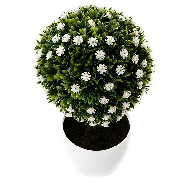 Encontraproduto.com.br - Planta Artificial Latcor, De Plástico, Branco E Verde - BX-47266/Y20-01
