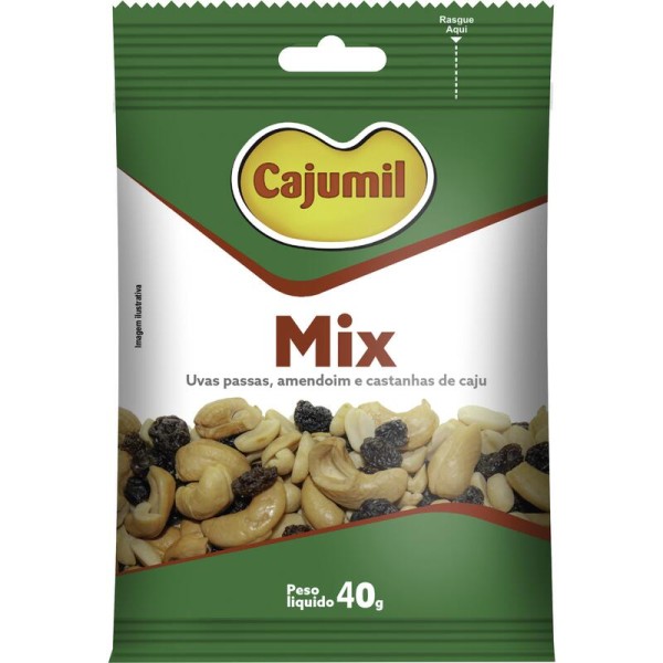 Encontraproduto.com.br - Castanha de Caju Cajumil Mix Sachê com 40g