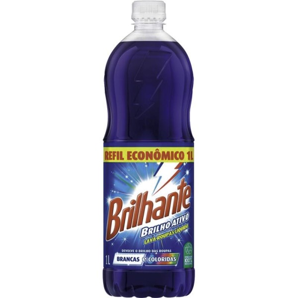 Encontraproduto.com.br - Lava Roupa Líquido Brilhante Ativo Frasco com 1L
