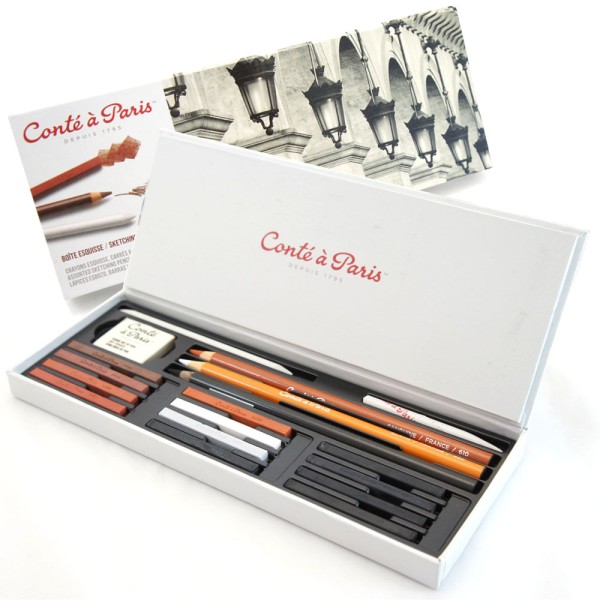 Lápis Esboço Sketching Box Estojo com 15 Unidades Ref.50126 Conté