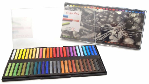 Giz Pastel Seco Macio Redondo Estojo com 50 Cores Conté