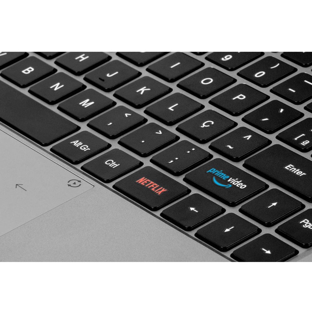 Encontraproduto.com.br - Notebook, Windows 11 Home, Processador Intel Core i3, 8GB 240GB SSD, Tela 14,1 Pol. HD + Tecla Netflix Prata Ultra - UB445OUT [Reembalado]