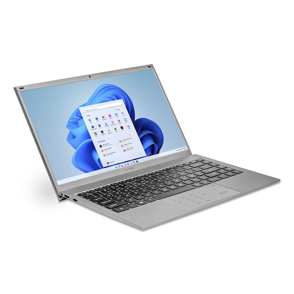 Encontraproduto.com.br - Notebook, Windows 11 Home, Processador Intel Core i3, 8GB 240GB SSD, Tela 14,1 Pol. HD + Tecla Netflix Prata Ultra - UB445OUT [Reembalado]