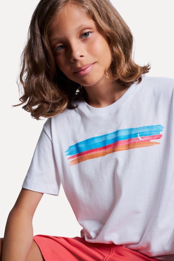 Encontraproduto.com.br - Camiseta Mini Cores Barrado