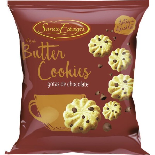 Encontraproduto.com.br - Biscoito Cookies Santa Edwiges Gotas de chocolate Pacote com 90g