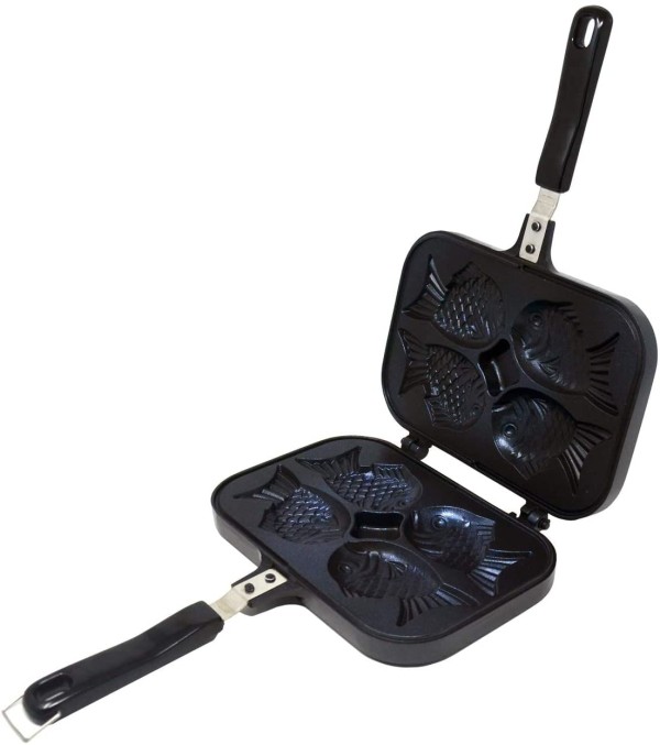 Encontraproduto.com.br - Kd Home Tradicional Taiyaki 붕빵 Bolo Em Forma De Peixe Pan Waffle Pancake Bread Maker. Fabricante De Sobremesas Rápido E Fácil Para Uso Duran