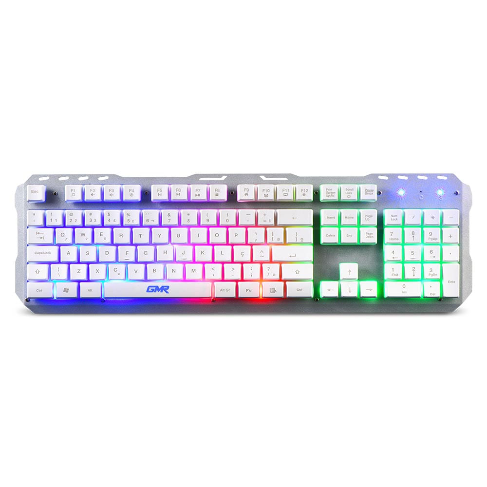 Teclado Base Metálica LED Rainbow GK300 - TC259OUT [Reembalado]