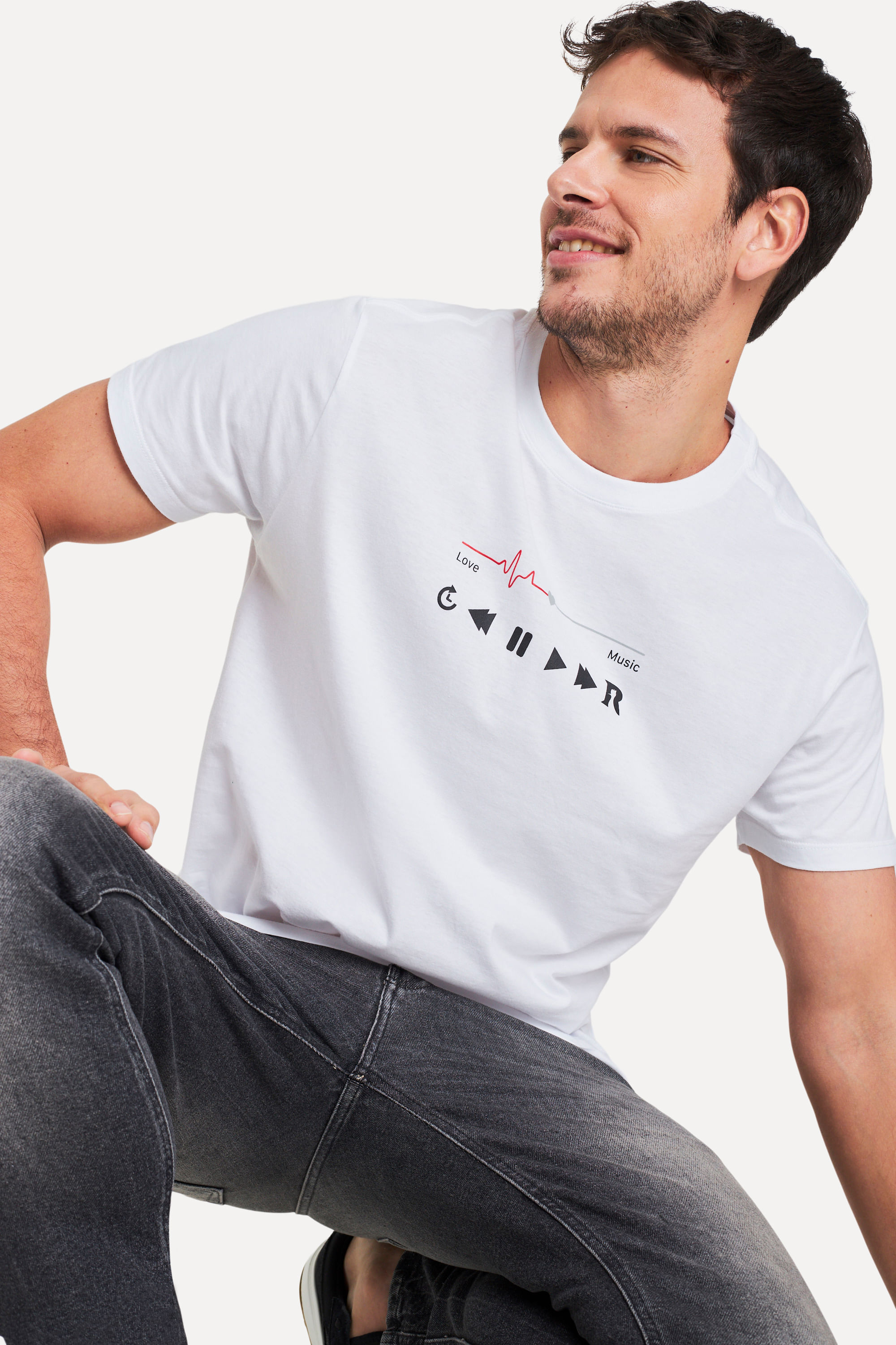 Encontraproduto.com.br - Camiseta Estampada Musica E Vida