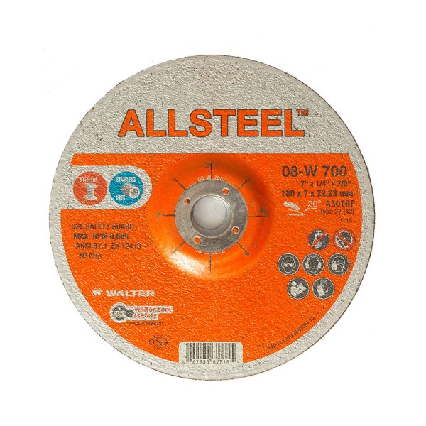 Encontraproduto.com.br - Disco de Desbaste Allsteel para Aço e Inox 7