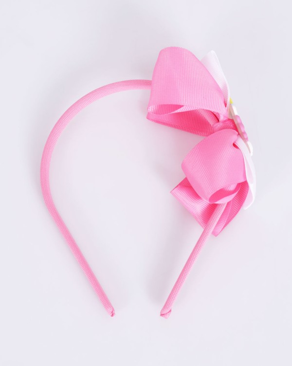 Encontraproduto.com.br - Tiara Infantil Laço Com Aplicação Unicórnio Rosa