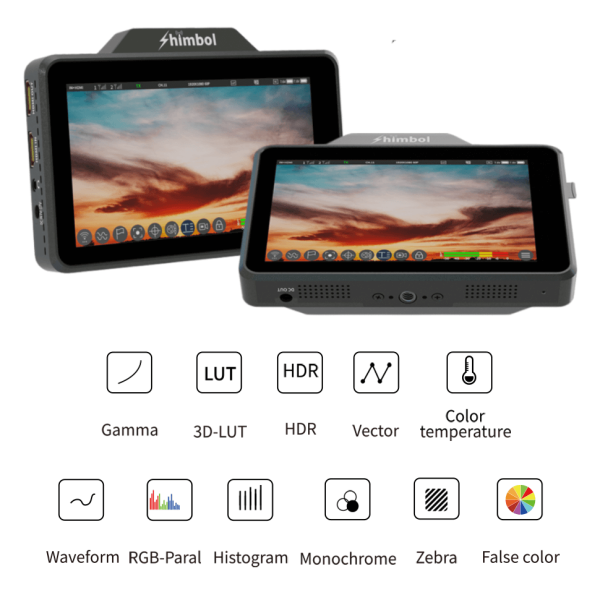 Encontraproduto.com.br - Kit 2x Monitores Transmissor Shimbol ZO600M Touch 5.5