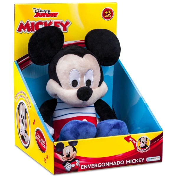 Encontraproduto.com.br - Pelúcia Disney Mickey Envergonhado com Mecanismo Multikids - BR1452OUT [Reembalado]