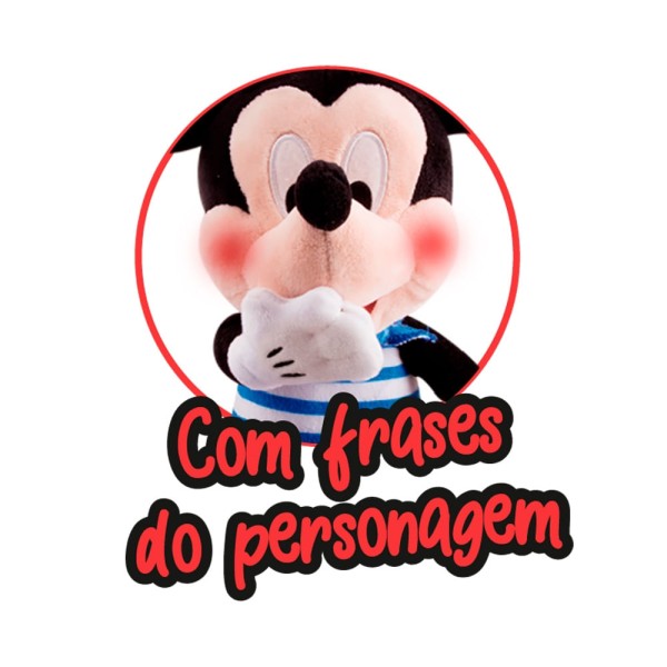 Encontraproduto.com.br - Pelúcia Disney Mickey Envergonhado com Mecanismo Multikids - BR1452OUT [Reembalado]