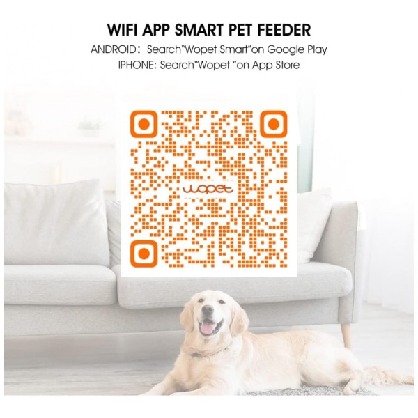Encontraproduto.com.br - Câmera Full HD Wi Fi com Dispensador de Petiscos para Animais de Estimação, WOPET, Branco