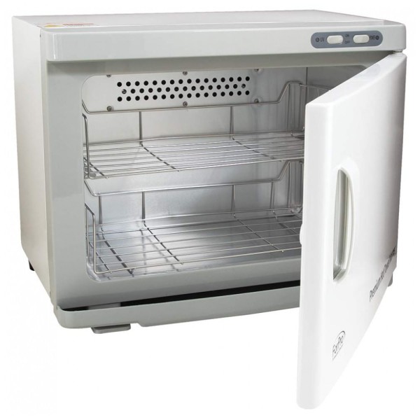 Encontraproduto.com.br - Aquecedor de Toalha Elétrico para Barbearia 23L com 2 Prateleiras de Aço Inoxidável, 110V, ForPro, Branco