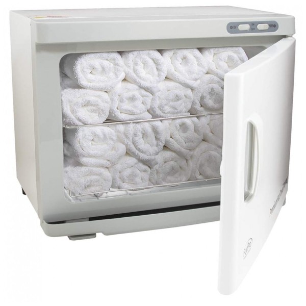 Encontraproduto.com.br - Aquecedor de Toalha Elétrico para Barbearia 23L com 2 Prateleiras de Aço Inoxidável, 110V, ForPro, Branco