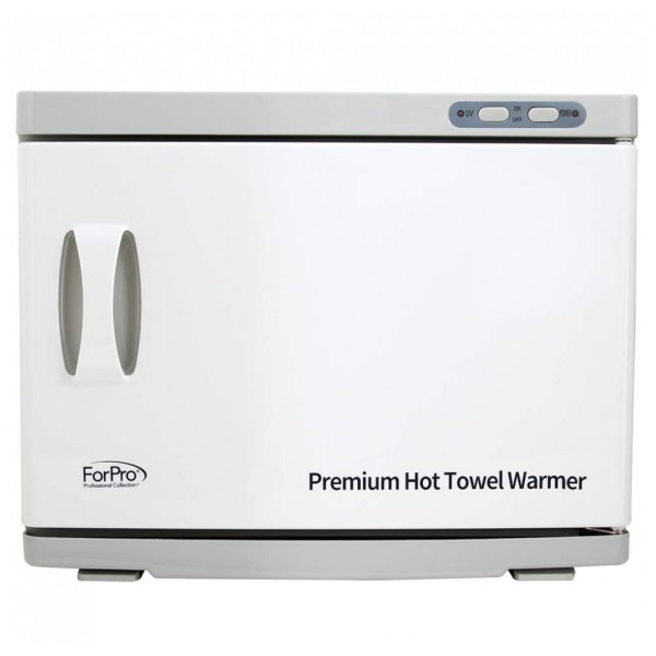 Encontraproduto.com.br - Aquecedor de Toalha Elétrico para Barbearia 23L com 2 Prateleiras de Aço Inoxidável, 110V, ForPro, Branco