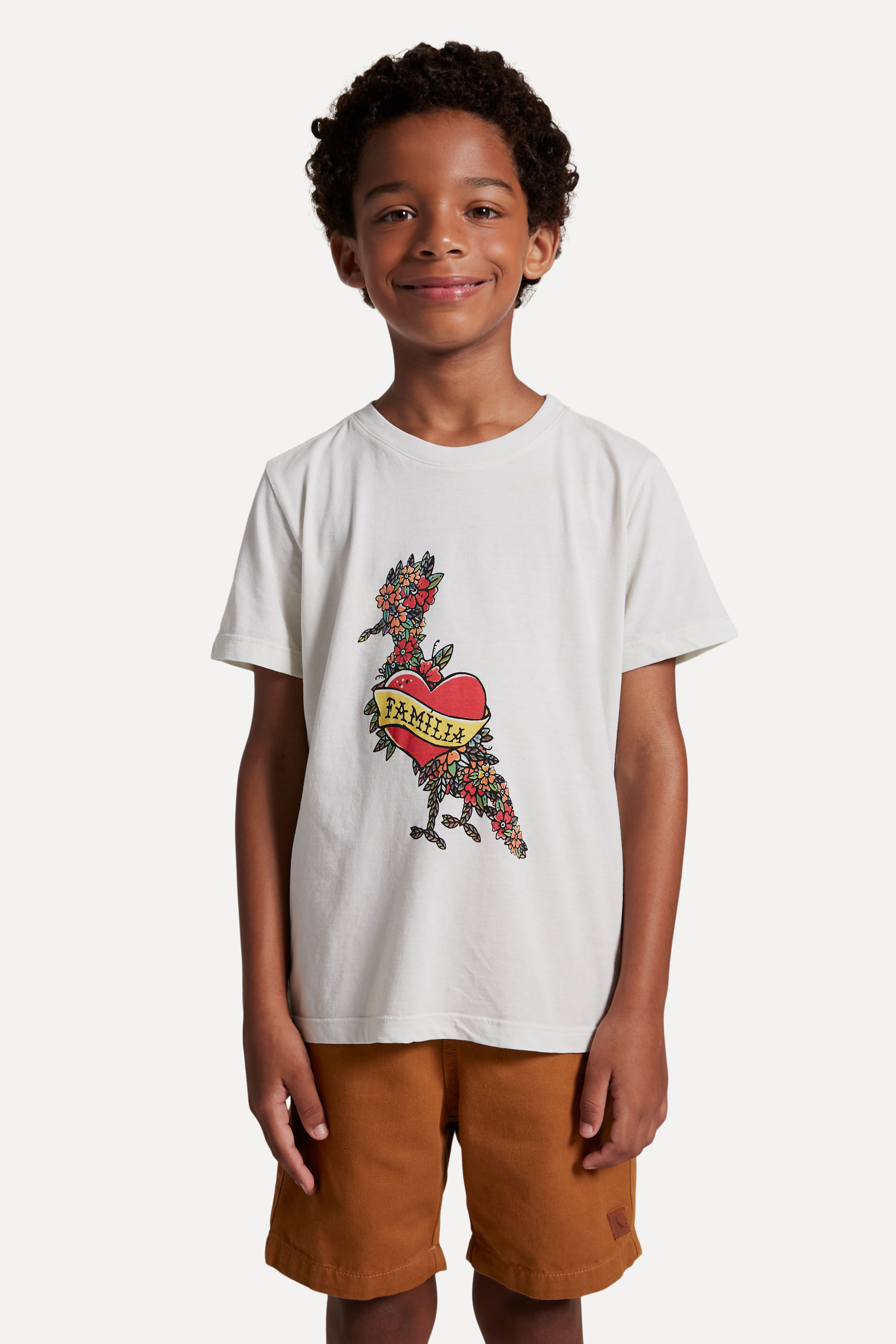 Camiseta Mini Pica Pau Flores