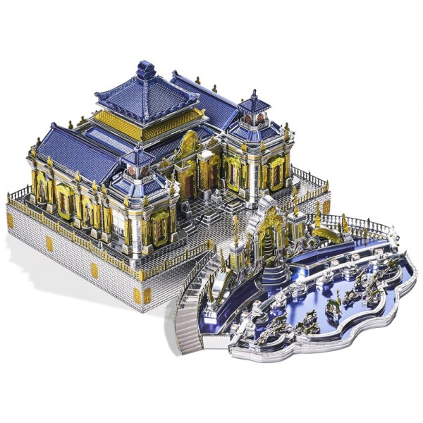 Quebra Cabeças 3D Arquitetura Palácio de Verão para Crianças e Adultos, 56 Peças, PIECECOOL, Azul