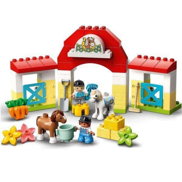 Encontraproduto.com.br - LEGO Duplo - Estábulo de Cavalos e Pôneis - LEGO