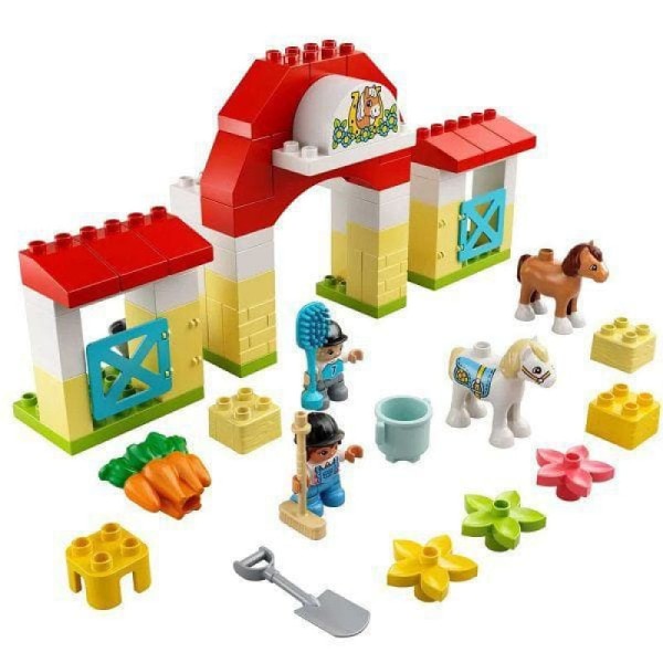 Encontraproduto.com.br - LEGO Duplo - Estábulo de Cavalos e Pôneis - LEGO