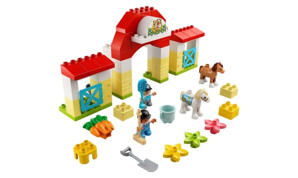 Encontraproduto.com.br - LEGO Duplo - Estábulo de Cavalos e Pôneis - LEGO