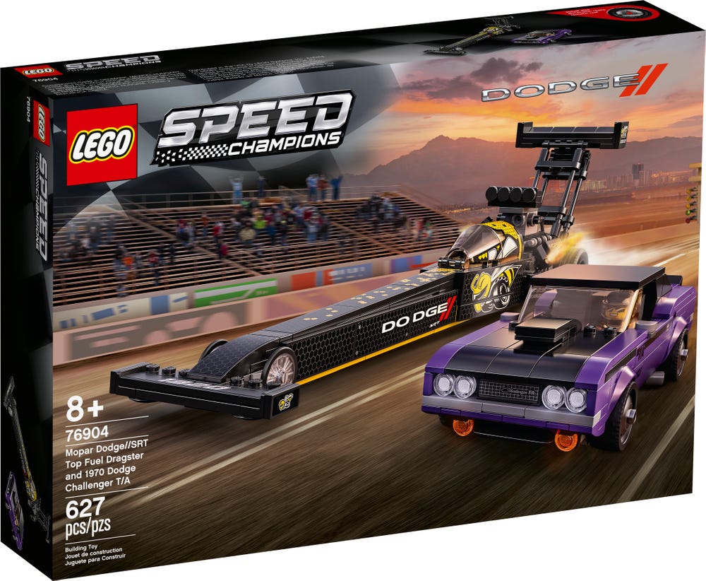 Encontraproduto.com.br - Lego 76904 - Mopar Dodge/srt Top Fuel Dragster E 1970 Dodge Quantidade De Peças 0