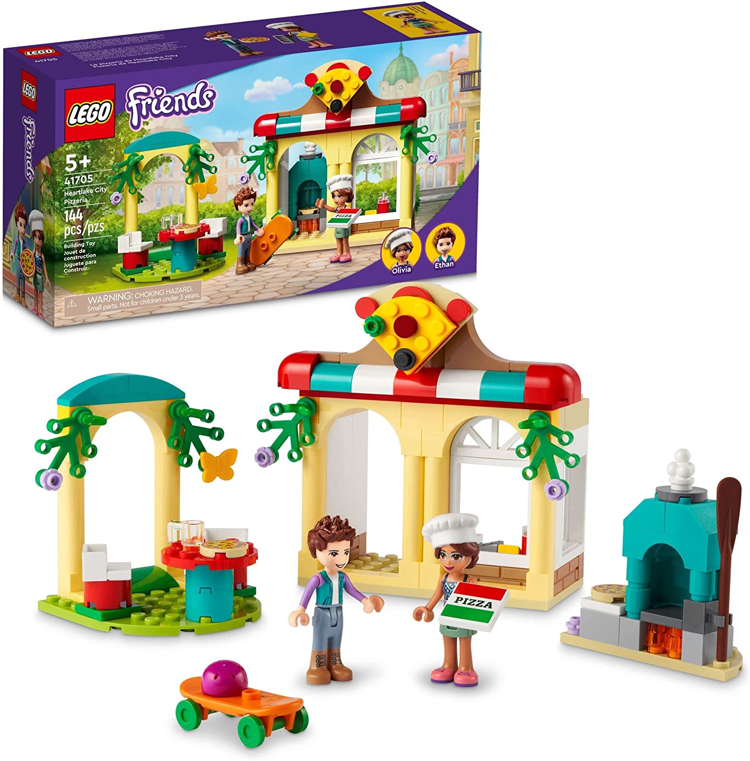 Encontraproduto.com.br - Kit Friends 41705 Pizzaria De Heartlake City 144 Peças Lego