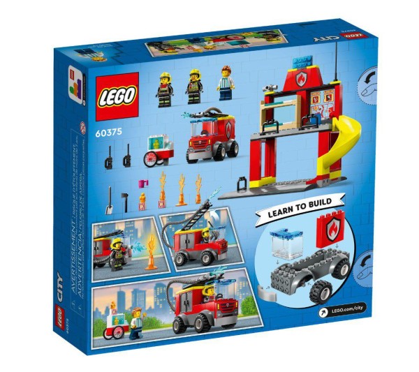 Encontraproduto.com.br - Blocos de Montar - City - Quartel e Caminhao dos Bombeiros LEGO DO BRASIL