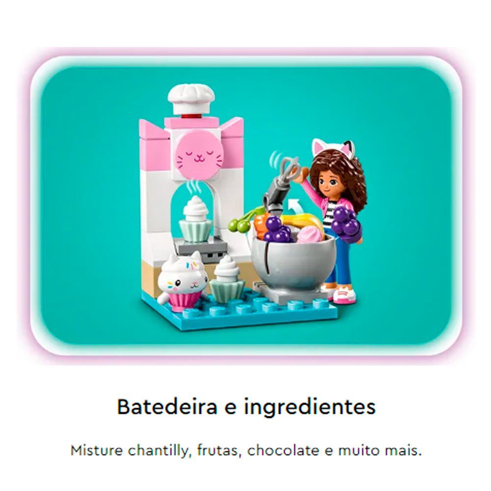 Encontraproduto.com.br - LEGO Set Gabbys Dollhouse 10785 Cozinha Divertida com o Bolinho 58 peças