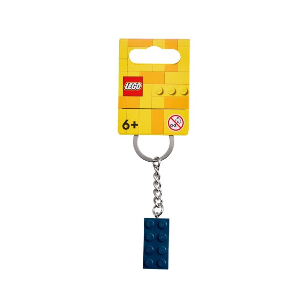 Encontraproduto.com.br - Lego Chaveiro 854237 - Azul-terra 2x4 Cor Azul-escuro