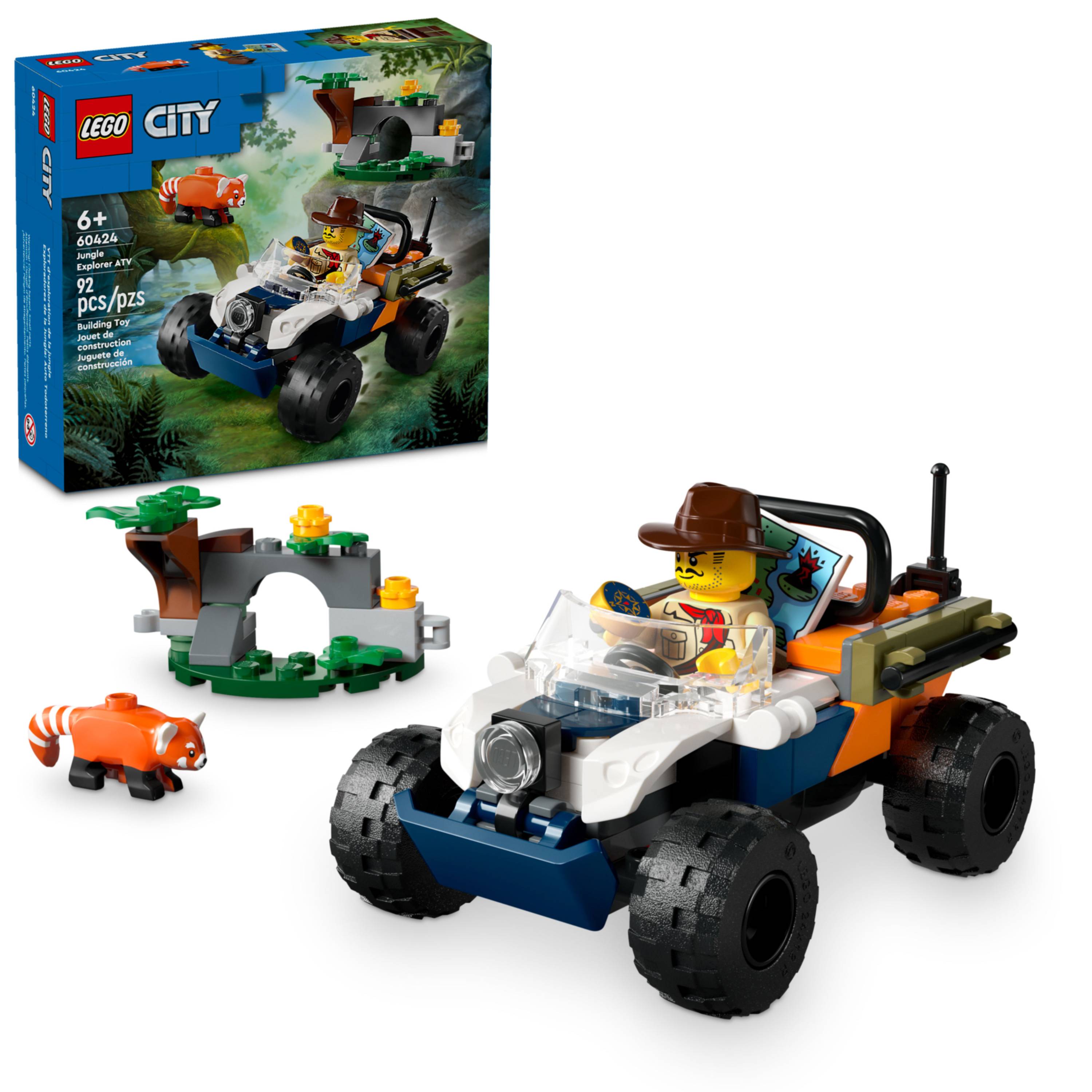 Lego City Quadriciclo Missão Panda Vermelho 60424 com 92pcs