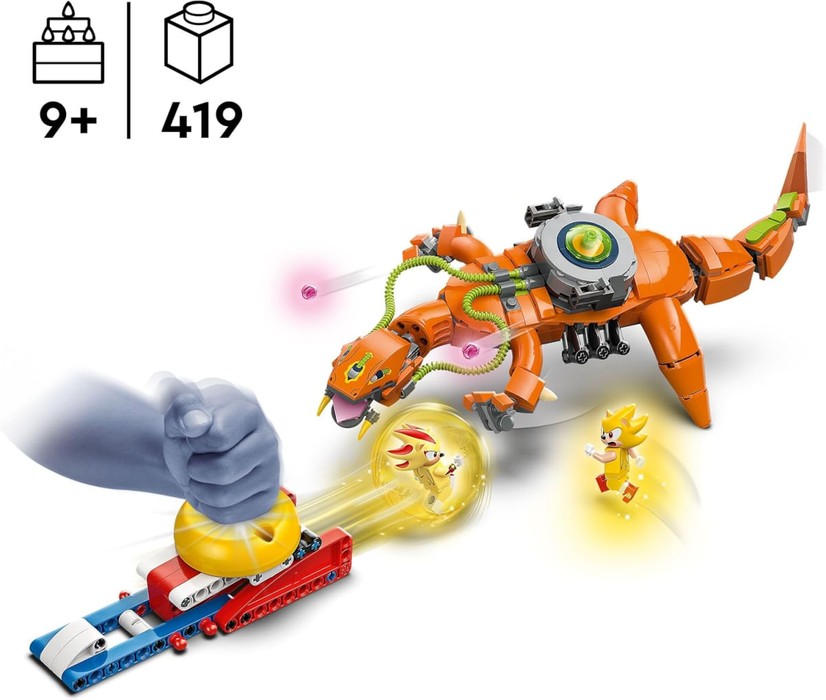 Encontraproduto.com.br - 77003 Lego Sonic - Super Shadow Contra Biolizard