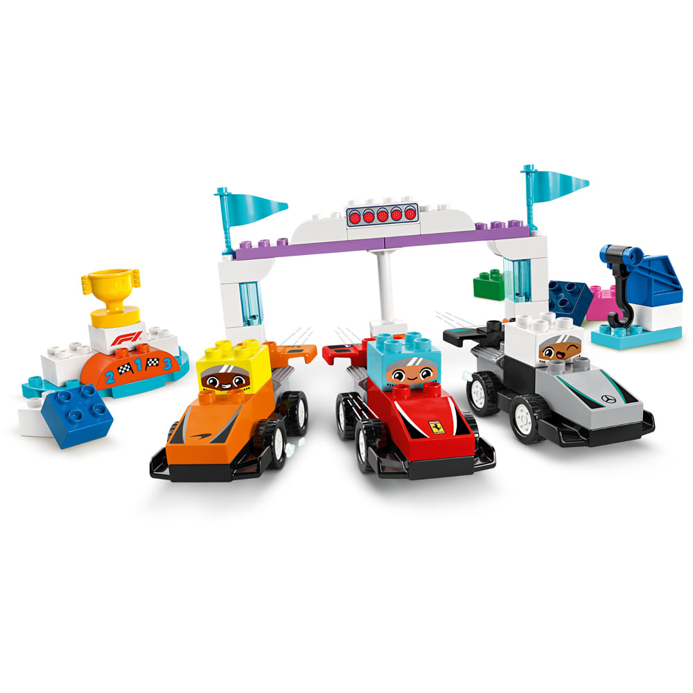 Encontraproduto.com.br - Lego Duplo Formula 1 Carros e Pilotos 10445 com 70pcs