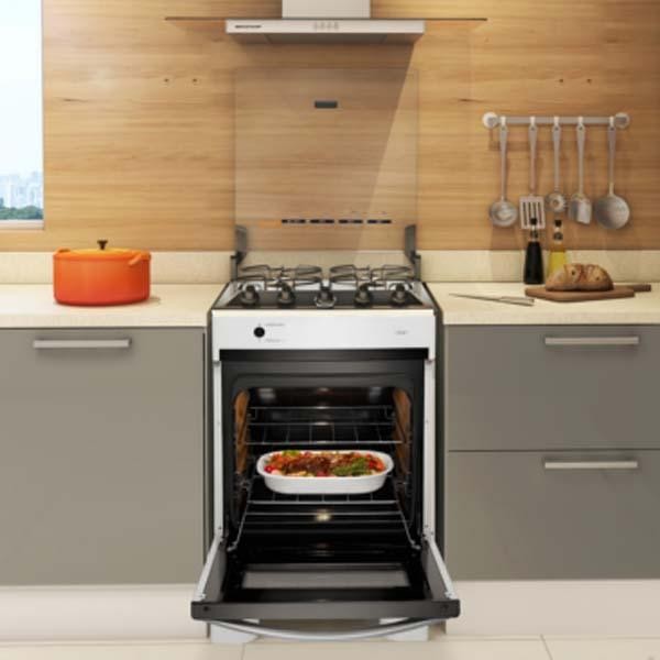 Encontraproduto.com.br - Fogão 4 Bocas Brastemp Automático BFO4NAB Branco