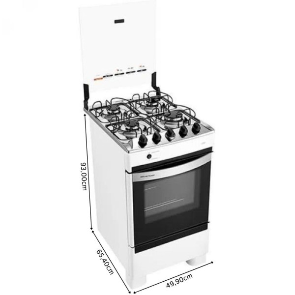 Encontraproduto.com.br - Fogão 4 Bocas Brastemp Automático BFO4NAB Branco