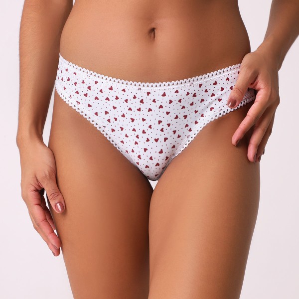 Encontraproduto.com.br - Calcinha Estampada Corações Rosa - Uniq
