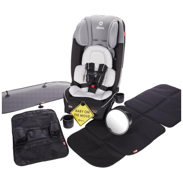 Encontraproduto.com.br - Cadeira de Bebê para Carro 4 em 1 para 10 Anos de Uso com 6 Acessórios, Diono Radian 3RXT, Preta