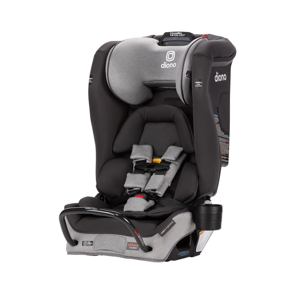 Encontraproduto.com.br - Cadeira de Bebê para Carro 4 em 1, 10 Anos de Uso com Engenharia de Segurança, Diono Radian 3RXT SafePlus, Cinza