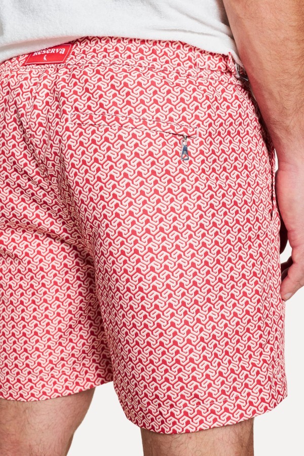 Encontraproduto.com.br - Short Arpoador Estampado Labirinto Vlho