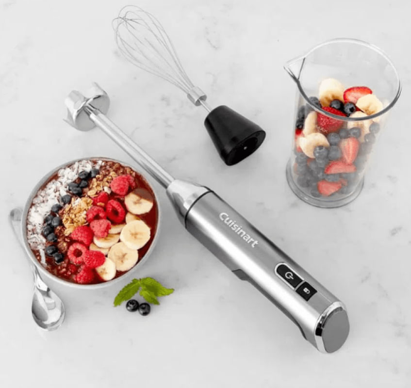 Encontraproduto.com.br - Mixer Manual Cordless EvolutionX Sem Fio Recarregável Bivolt Cuisinart Prata