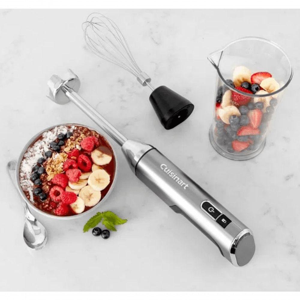 Encontraproduto.com.br - Mixer Manual Cordless EvolutionX Sem Fio Recarregável Bivolt Cuisinart Prata