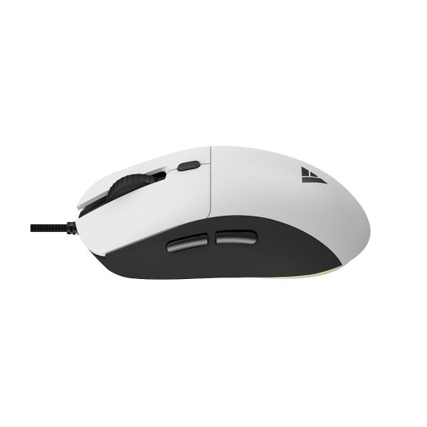 Encontraproduto.com.br - Mouse Gamer Force One Orion, USB, 20000 DPI, RGB, Branco/Preto