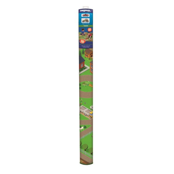 Encontraproduto.com.br - Mega Tapete Pista de Carrinho Fazenda Megamat Acompanha 2 Carrinhos
