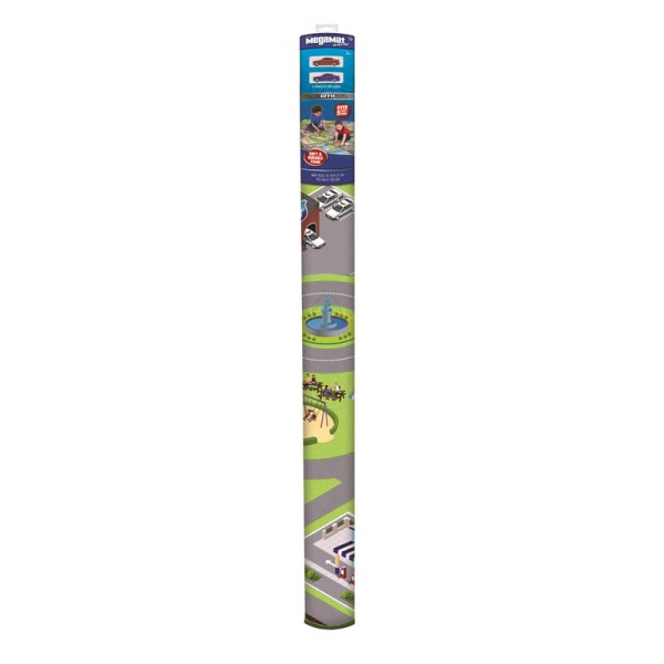 Encontraproduto.com.br - Mega Tapete Pista de Carrinho Cidade Megamat Acompanha 2 Carrinhos