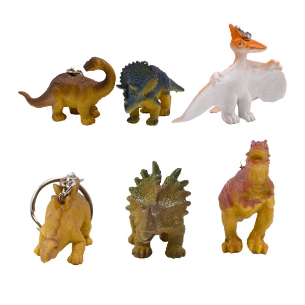 Encontraproduto.com.br - PINGENTE DINOSSAUROS EMBORRACHADO COM 12 PEÇAS
