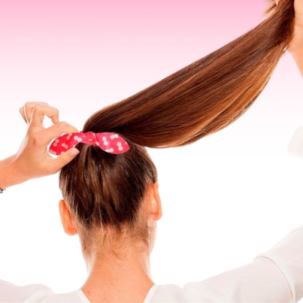 Encontraproduto.com.br - Kit com 48 Xuxinhas Laço Para Cabelo Modelo bolinhas Coloridas