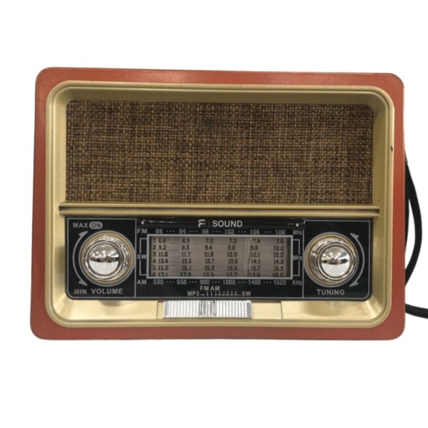 Encontraproduto.com.br - RADIO 8 FAIXAS SOLAR FSOUND FS-103S RETRO