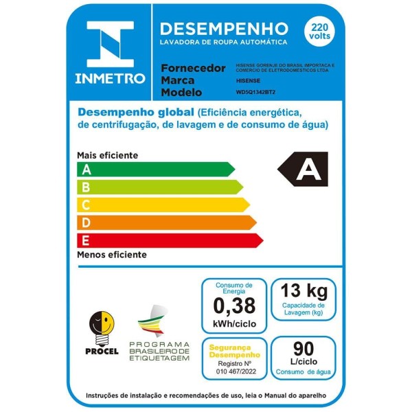 Encontraproduto.com.br - Lava E Seca Hisense 13kg Titanium 127V (MP)