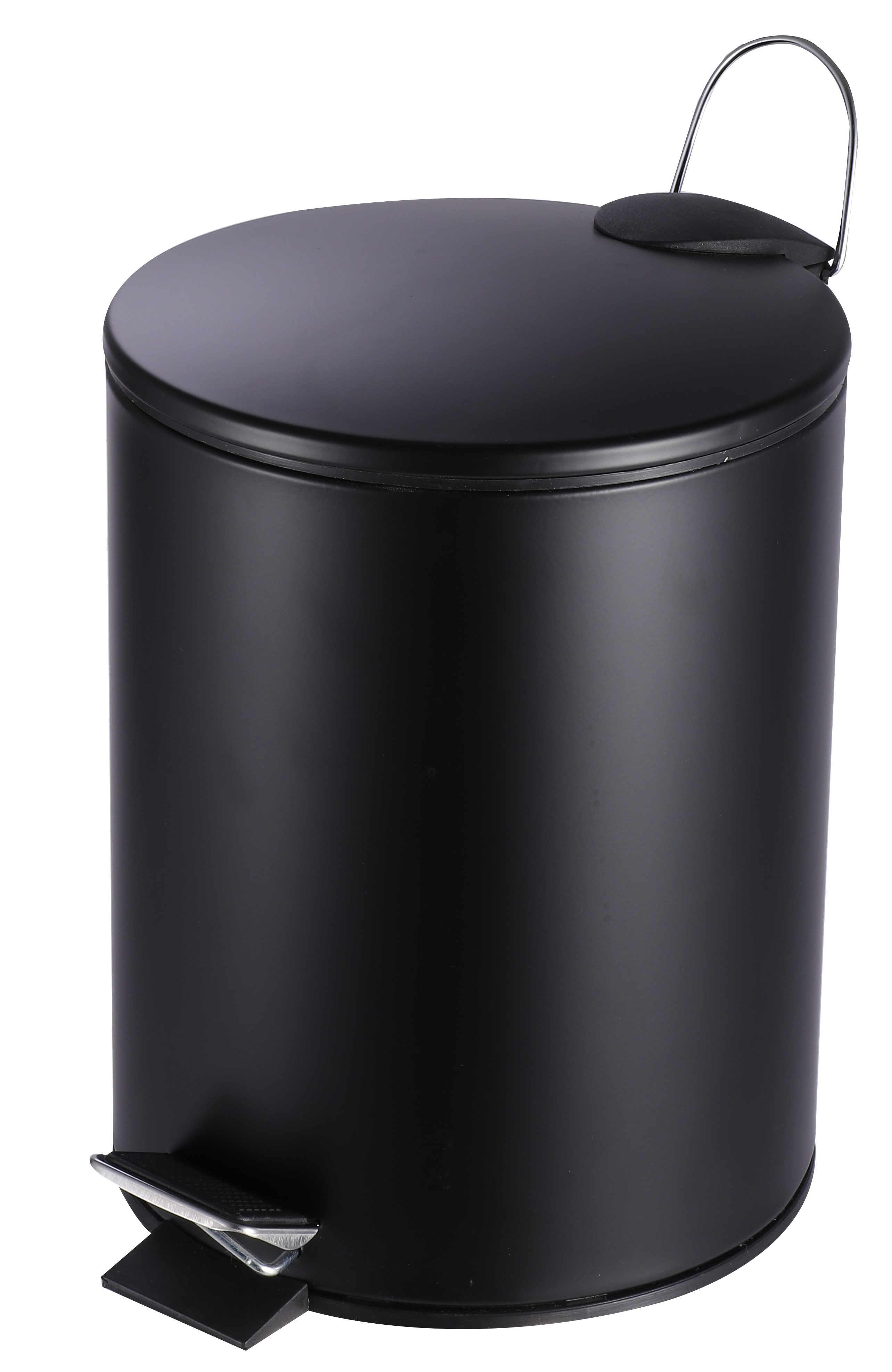 Lixeira de Aço Inox Preto com Pedal 3 Litros Coisas e Coisinhas